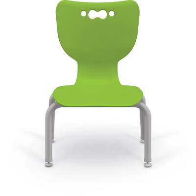 MooreCo 10" Hierarchy Student Chair with 4 Legs, Green/Platinum Base (703673561716)