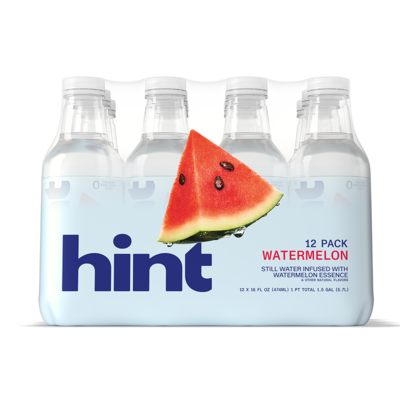 Hint Watermelon Flavored Water, 16 oz., 12/Carton (00035)