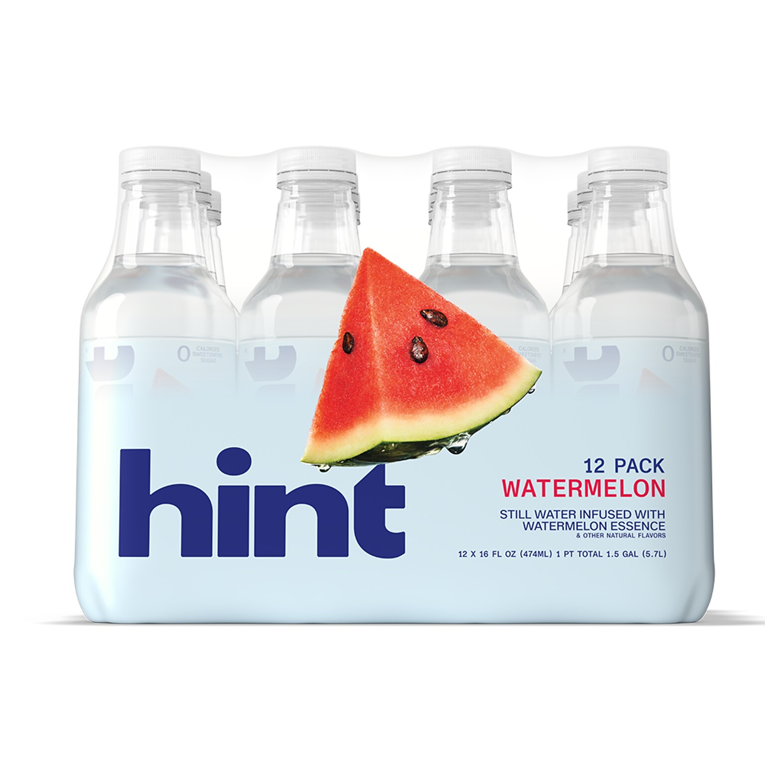 Hint Watermelon Flavored Water, 16 oz., 12/Carton (00035)