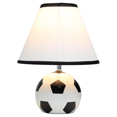 Simple Designs SportsLite 11.5 Tall Athletic Sports Soccer Ball Base Ceramic Bedside Table Desk Lam