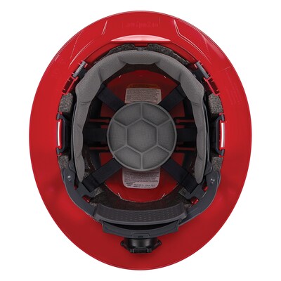 Ergodyne Skullerz 8964 PC-ABS Type II, Class C, 6-point Ratchet Suspension Full Brim Safety Helmet, Red (60564)