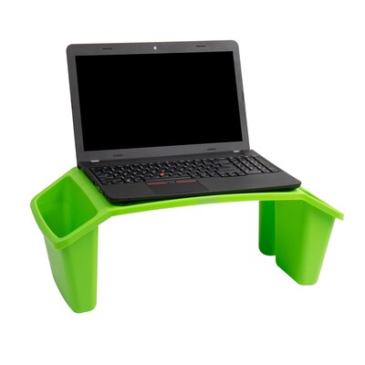 Mind Reader 10.75" x 22.25" Plastic Kids' Lap Desk Activity Tray, Green, 2/Pack (2KIDLAP-GRN)