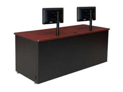 VersaDesk 72"W Enclosed Versa Classroom Desk, Cherry/Black (CD7230-BC)