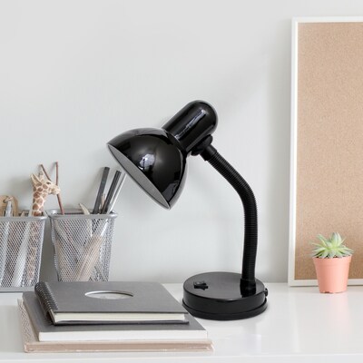 Simple Designs Basic LED Desk Lamp, Black Metal (LD1003-BLK-12PK)