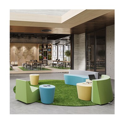 Joy Carpets GreenSpace Polyethylene 7'6" Round Machine Tufted Rug, Green (624E)