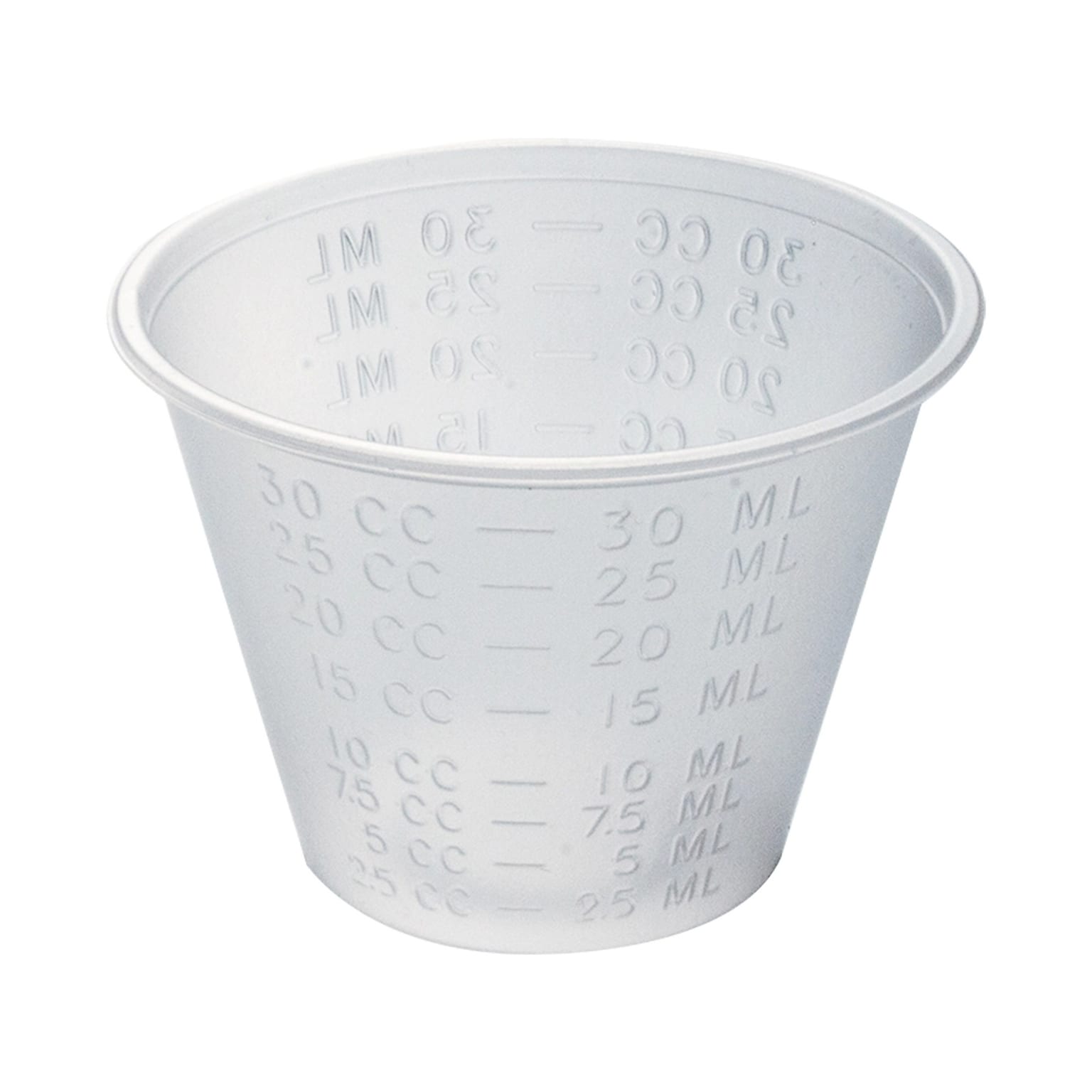 Dynarex 1 oz. Plastic Disposable Medicine Cup, Clear, 100/Pack, 50 Packs/Carton (4258)