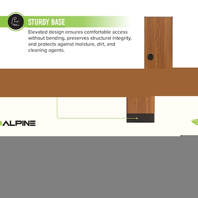 Alpine Industries 72" 2-Tier 1-Column Storage Locker, Oak (701-O-1--TPL-MK)