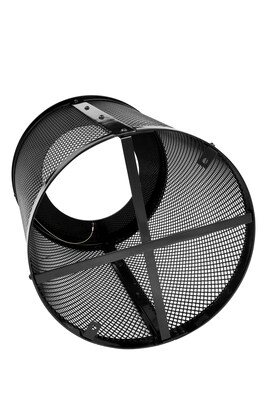 Alpine Industries 4460 Series Steel Mesh Trash Can, 36 Gallon, Black (ALP4460-01-BLK)