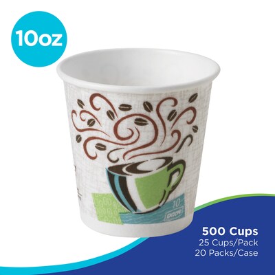 Dixie PerfecTouch Insulated Paper Hot Cups, 10 oz., Coffee Haze, 500/Carton (5310DX)