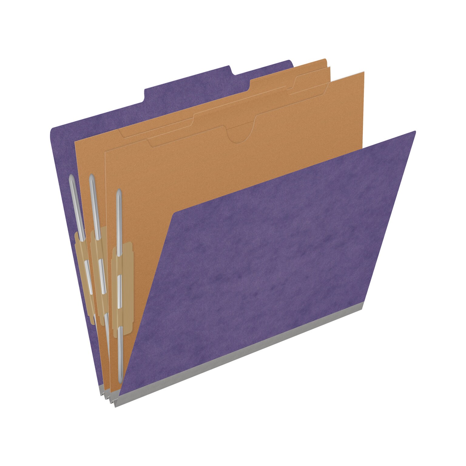 Medical Arts Press Pressboard Classification Folder, 2-Dividers, 2 Expansion, Letter Size, Purple, 10/Box (DV-T42-26-3PRP-PKT)