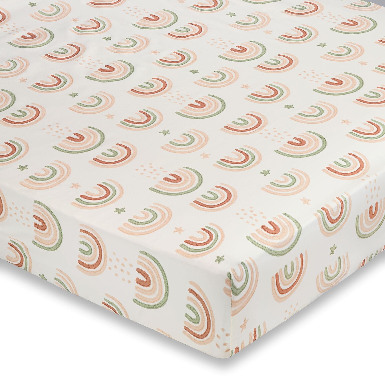 Cane Baby Parker Fitted Crib Sheet, Rainbow (BC-100CFS-7)