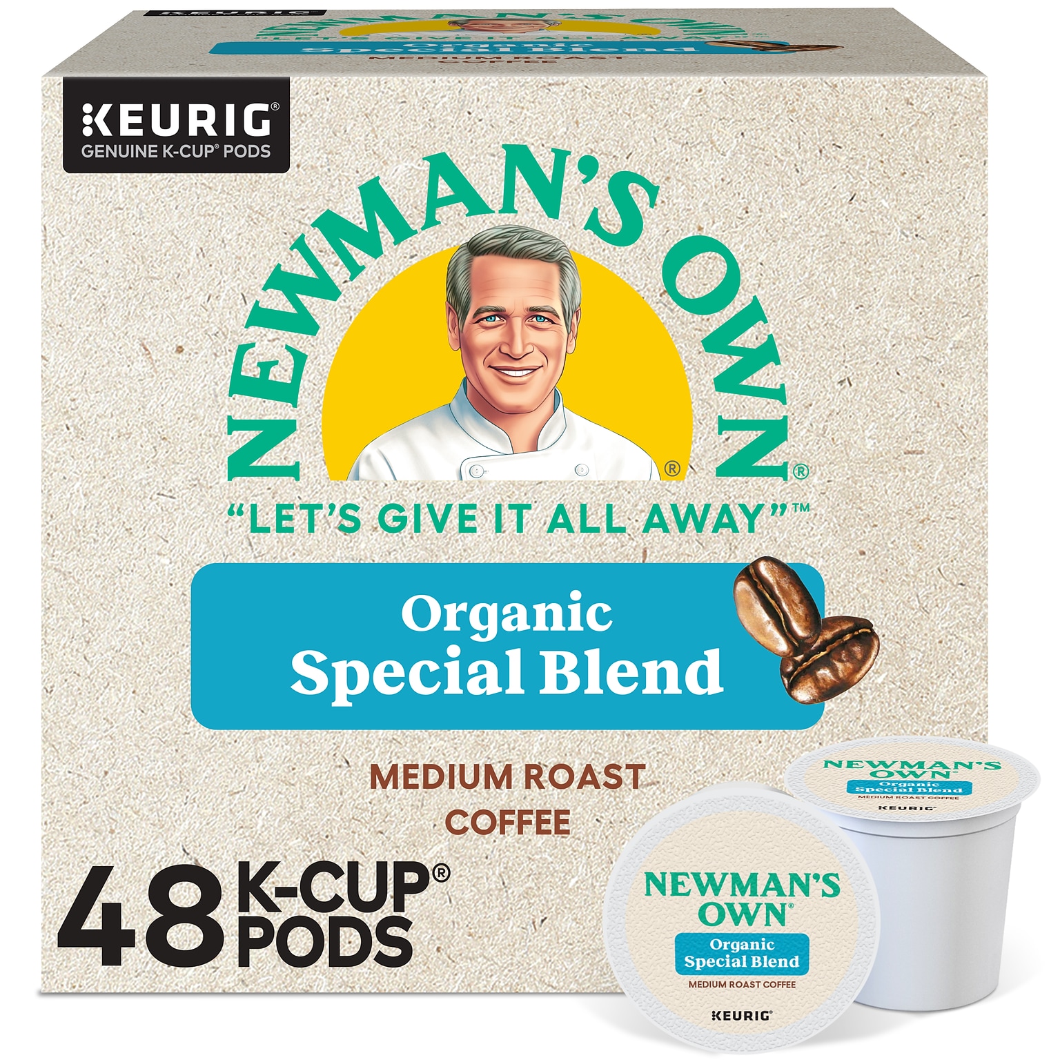 Newmans Own Special Blend Coffee Keurig® K-Cup® Pods, Medium Roast, 48/Box (373293)