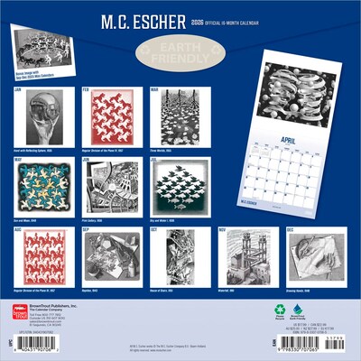 2026 BrownTrout M.C. Escher 12 x 12 Monthly Wall Calendar (9798330707065)