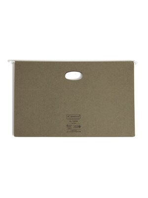 Smead Recycled Hanging File Pocket, 3 1/2 Expansion, Legal Size, Standard Green, 10/Box (64326)