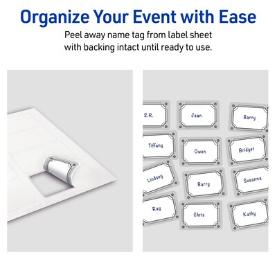 Avery Rectangle Multipurpose Labels, 2-1/3" x 3-3/8", White, 80/Pack (19479370600)
