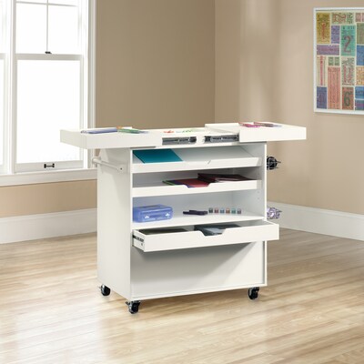 Sauder Craft Pro Series Craft Cart, White (417047)