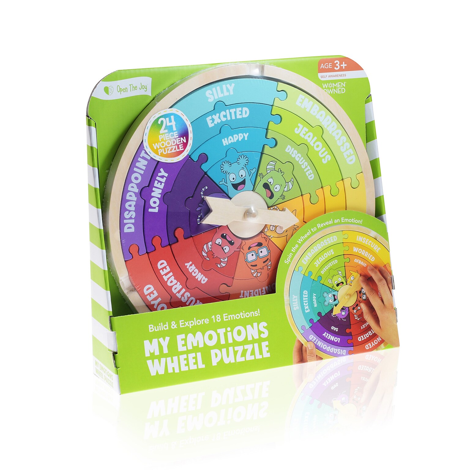Open the Joy My Emotions Wheel Learning Toy, Multicolored (OTJEMOWHEEL)