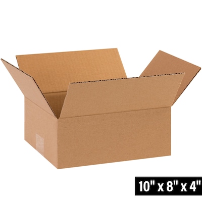 10 x 8 x 4 Shipping Boxes, 32 ECT, 25/Bundle (1084)