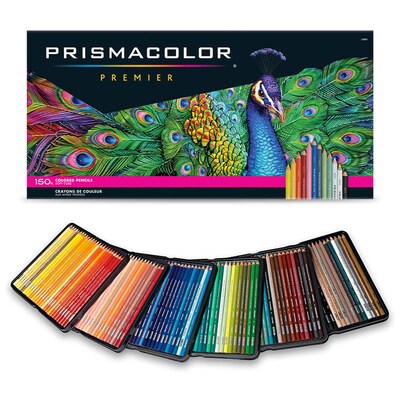 Prismacolor Premier Soft Core Professional Colored Pencils, Assorted Colors, 150/Pack (1799879)