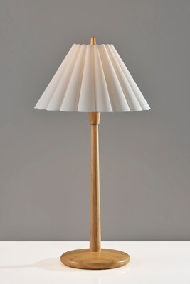 Adesso Scallop 28.75" Incandescent Table Lamp, Natural/White (4143-12)