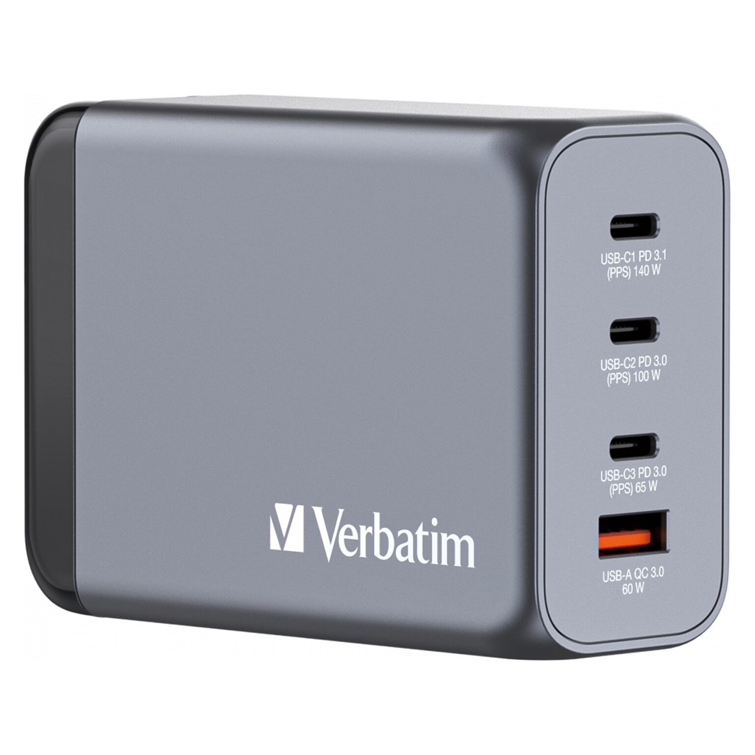 Verbatim USB Type-A/USB Type-C Wall Charger, Gray (32205)