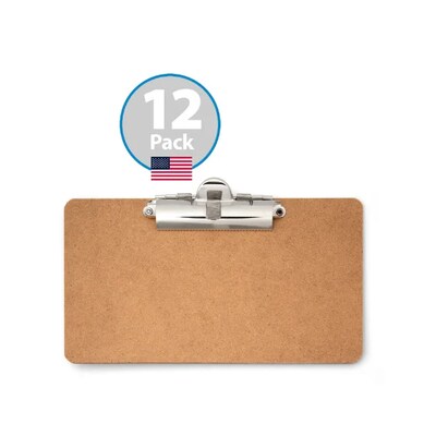 Officemate Receipt Clipboard, Landscape, Side Clip, 12pk (83158)