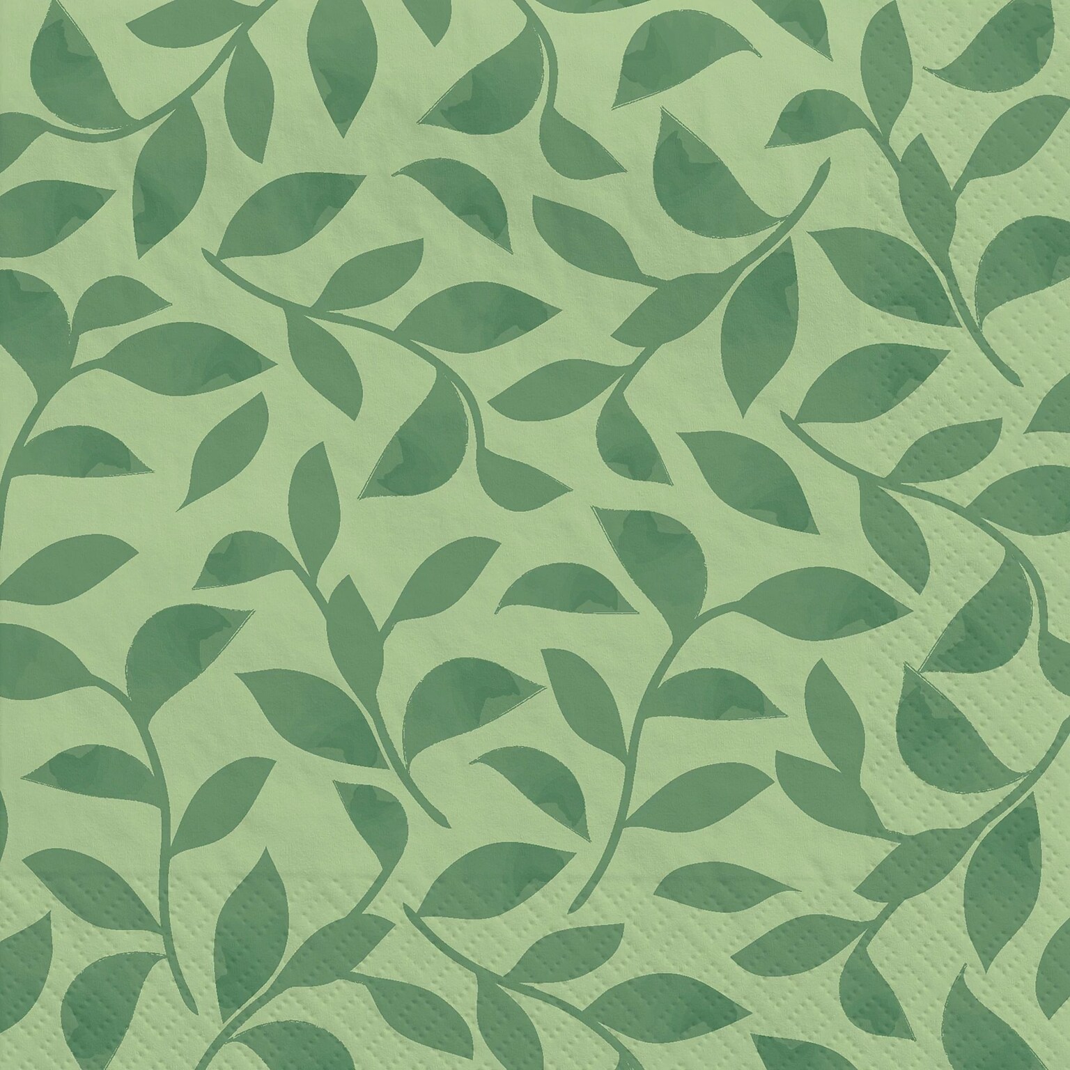Party City Leaf Motif Beverage Napkin, 2-Ply, Jade, 40 Napkins/Pack (AM600009)