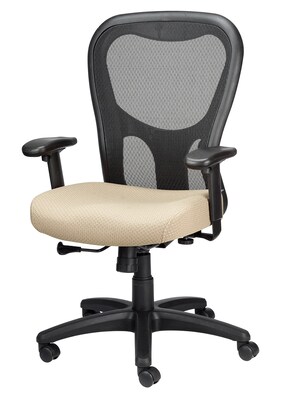 Tempur-Pedic Ergonomic Fabric/Mesh Swivel Task Chair, Beige/Black (TP9000-C-BGE)