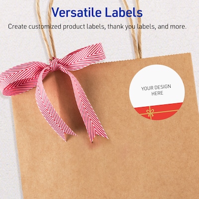 Avery Circle Multipurpose Labels, 2" Dia., White, 120/Pack (19479370554)