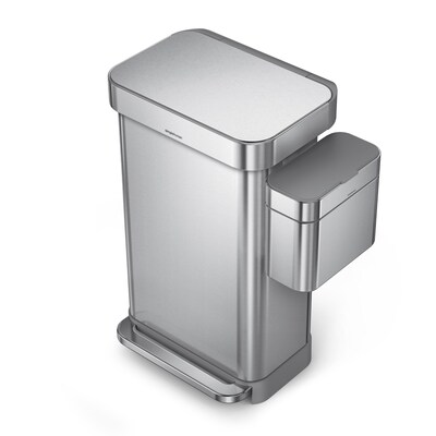 Simplehuman Compost Caddy, Brushed Stainless Steel, 1 Gallon (CW1645)