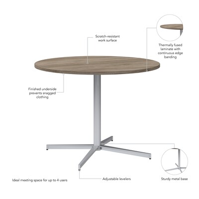 Bush Business Furniture 42" Round Conference Table, Modern Hickory (99XTB42RMH)