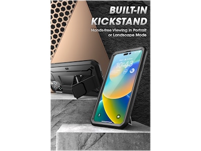 SUPCASE Unicorn Beetle PRO Black Rugged Case for iPhone 14 Pro (SUP-iPhone2022Pro-6.1-UBPro-SP-Black)
