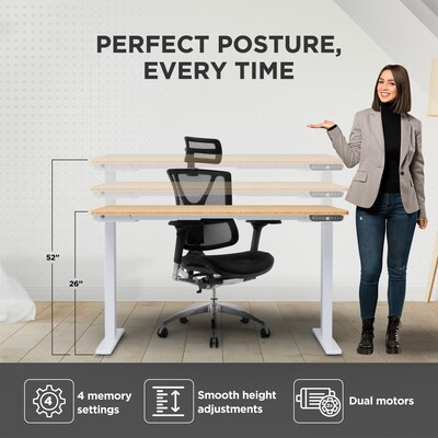 Uncaged Ergonomics RISE UP Electric Adjustable Height Standing Desk Frame Office Desk (RUWB)