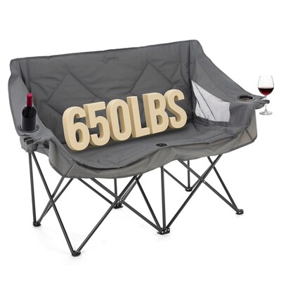 Arrowhead Outdoor Loveseat Outdoor Chair, Granite Gray (TSRTKKS0319U)