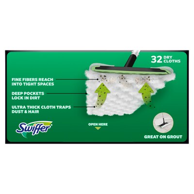 Swiffer Heavy Duty Dry Sweeping Cloths, White, 32/Pack (77198)