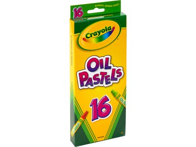 Crayola Oil Pastels, Assorted Colors, 16/Box (52-4616CT)