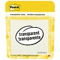 Post-it Transparent Notes, 2-7/8 x 2-7/8, 36 Sheets/Pad, 1 Pad/Pack (600-TRSPT)