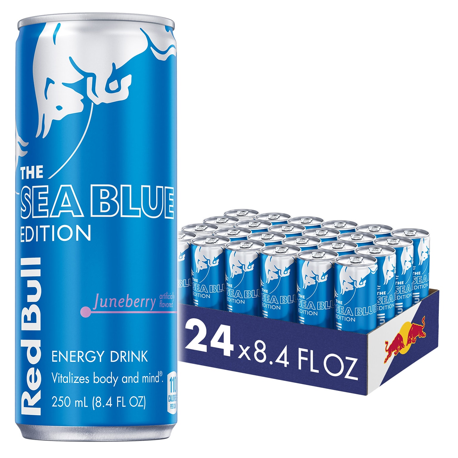 Red Bull Sea Blue Edition Juneberry Energy Drink, 8.4 oz., 24 Cans/Carton (RB242559)