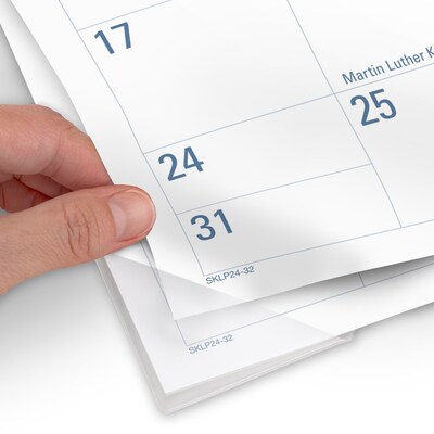 2027 AT-A-GLANCE Easy-to-Read 21.75" x 17" Monthly Desk Pad Calendar, White/Blue (SKLP24-32-27)