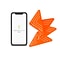 Rocketbook Beacons Reusable Stickers Whiteboard Notes, Orange (BEA-A4-K)