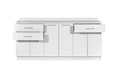 Viva Comfort 36.75"H x 72"W Exam Room Medical Cabinet, 6-Doors, 3-Drawers, Gray (ADIME902-BASE-72-NS-GRY-MK)