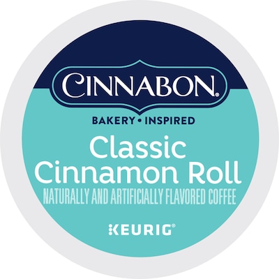 Cinnabon Cinnamon Coffee Keurig® K-Cup® Pods, Light Roast, 96/Carton (10099555063056)