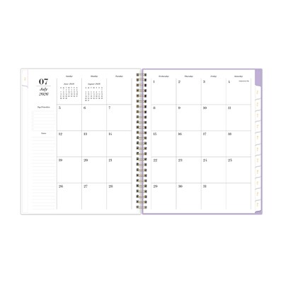 2026-2027 Blue Sky Sincerely Jules Becca Purple 7" x 9" Academic Year Weekly & Monthly Planner, Plastic Cover (159086)