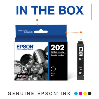 Epson T202 Black Standard Yield Ink Cartridge (T202120-S)