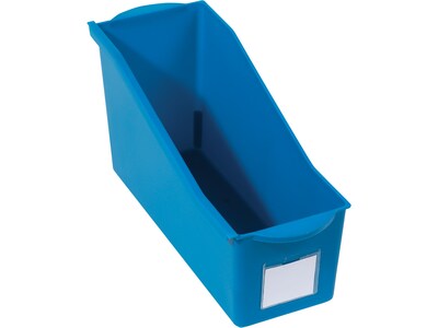 Deflect-O Polypropylene Book Bin, 7.35 x 5.34 x 14.2, Blue (39508BLU)
