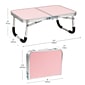 Mind Reader 16" x 23.5" Aluminum/MDF Lap Desk/Laptop Stand With Collapsible Legs, Pink (TAFOLAP-PNK)