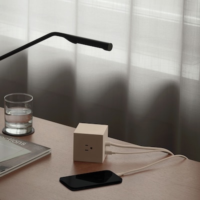 AVOLT Square 1 5.9' 3-Outlet Power Extender with USB-C, Nomad Sand (SQ1-NABC30-18BE)