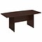 Bush Business Furniture 72W x 36D Boat Shaped Conference Table with Wood Base, Mocha Cherry (99TB723