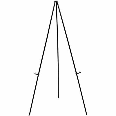 Lorell Presentation Easel, 63, Height Adjustable, Black Aluminum/Steel/Metal (LLR43027)