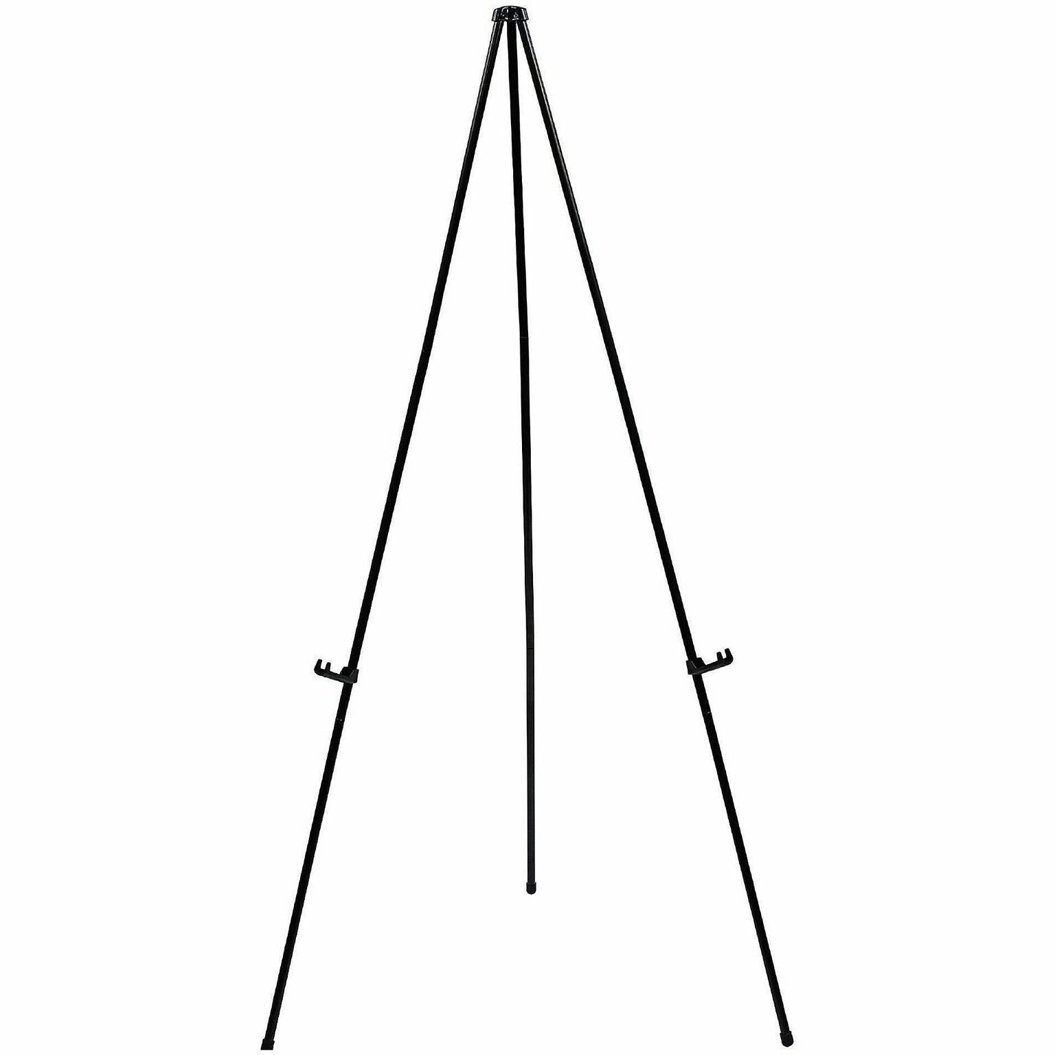 Lorell Presentation Easel, 63, Height Adjustable, Black Aluminum/Steel/Metal (LLR43027)